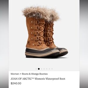 SOREL JOSN OF ARTIC Women's Waterproof Boot ,CAMEL BROWN,black! NIB!!